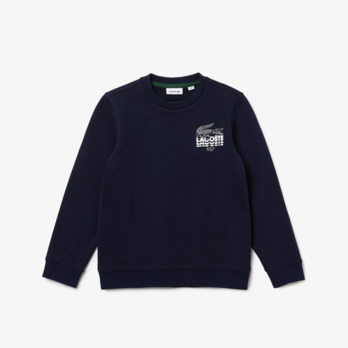 Lacoste Kids Crocodile Branding Cotton Fleece Sweatshirt