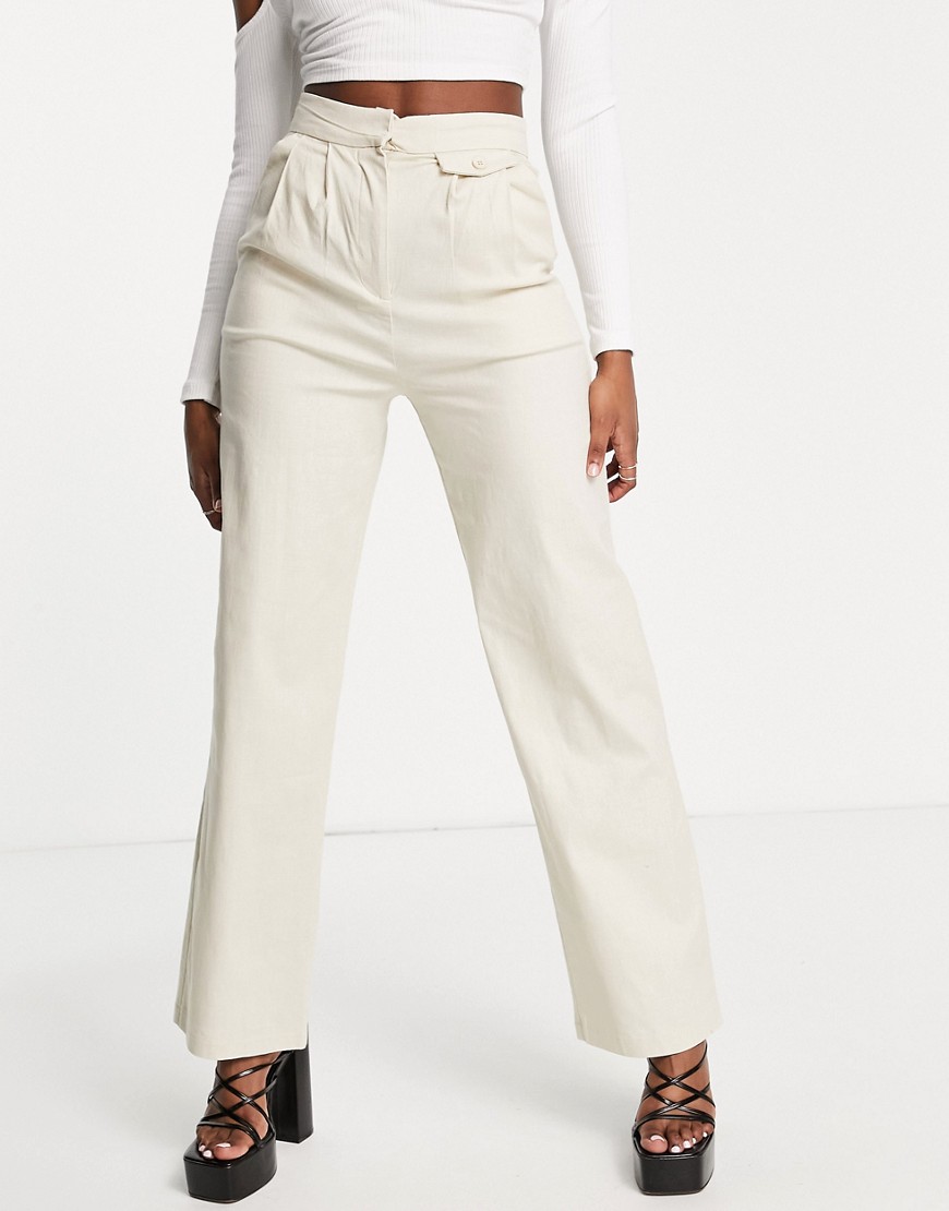 4th & Reckless tailored pants in beige - part of a set