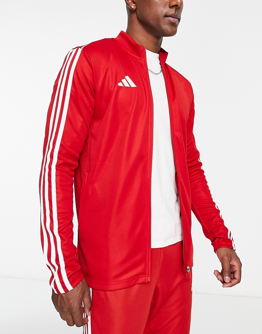 Adidas performance adidas Football Tiro 23 track jacket in red and white