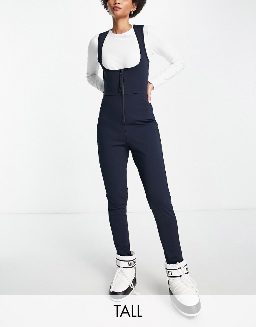 ASOS 4505 Tall ski scoop front all in one with zip detail in navy