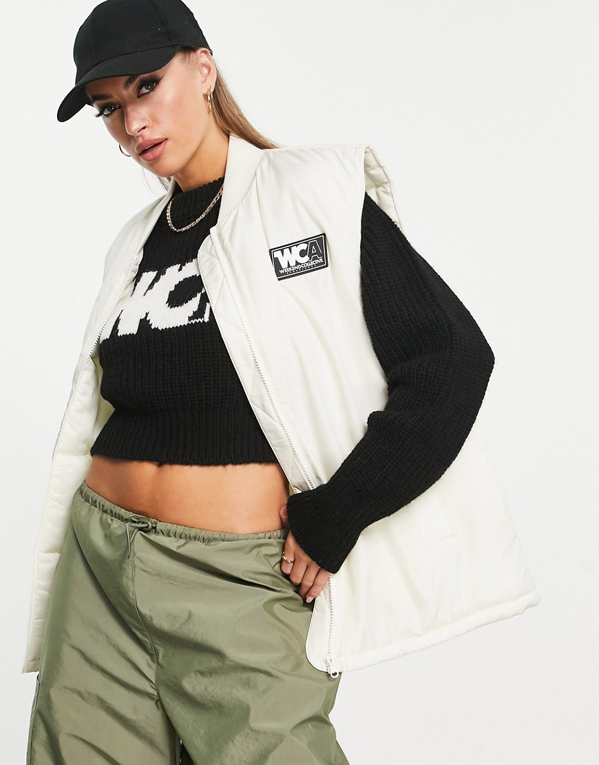ASOS Weekend Collective bomber vest in stone