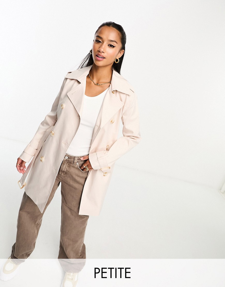 Ever New Petite belted trench coat in stone