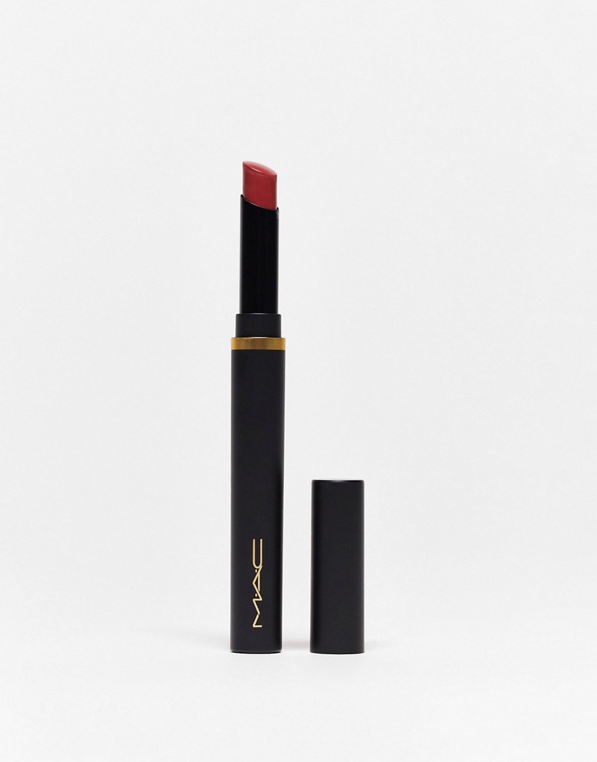 MAC Powder Kiss Velvet Blur Slim Lipstick - Brickthrough