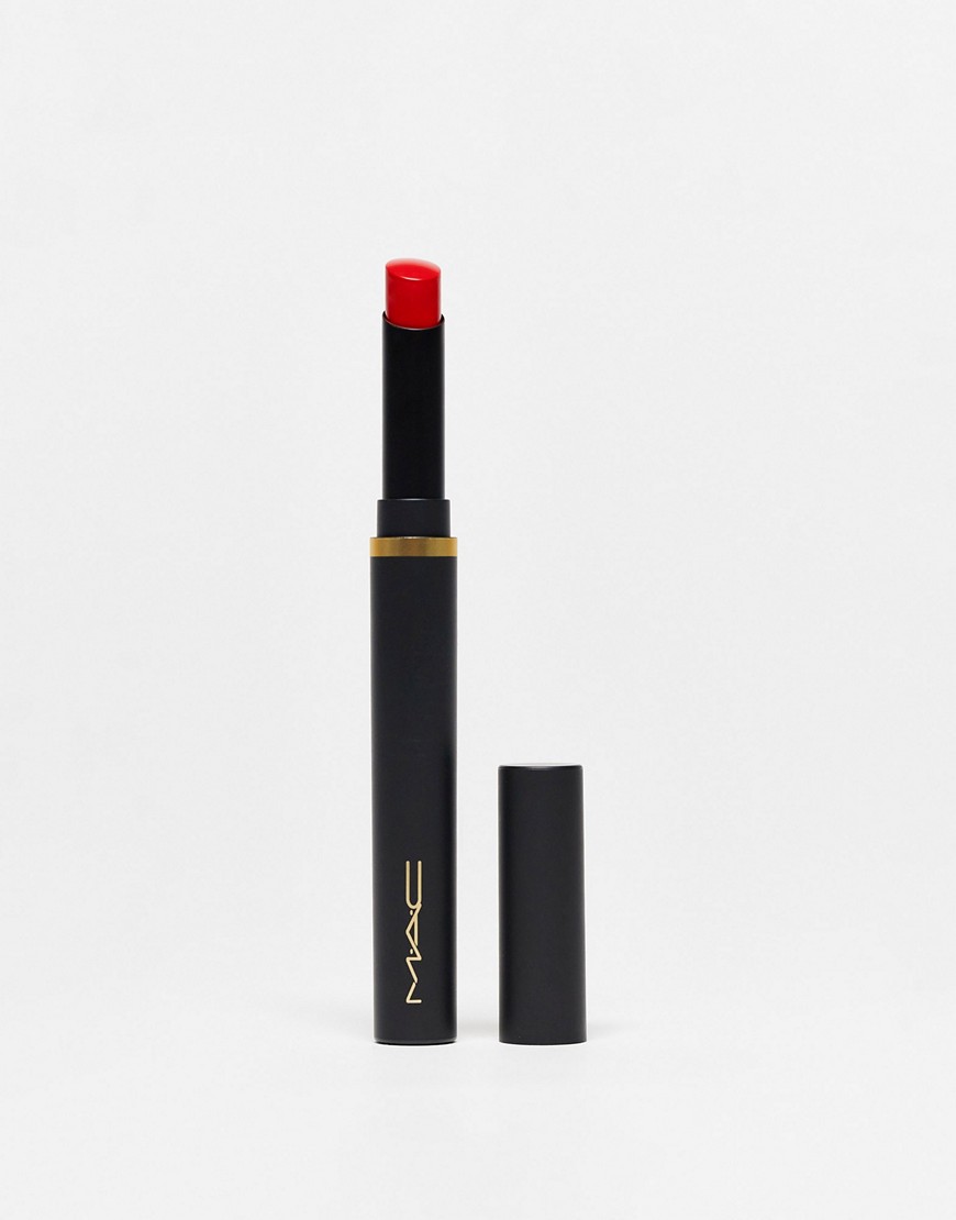 MAC Powder Kiss Velvet Blur Slim Lipstick - Devoted To Danger