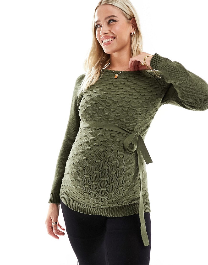 Mama.licious Mamalicious maternity sweater in khaki