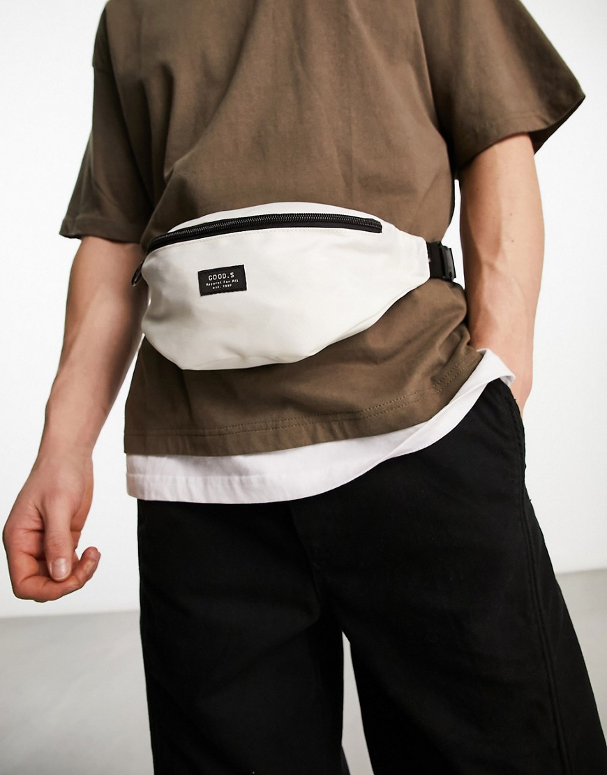 New Look plain label fanny pack in off-white