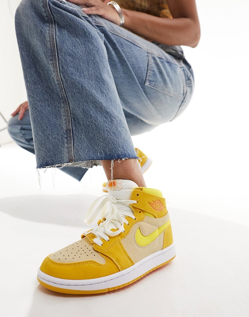 Nike Air Jordan 1 Mid Zoom Air sneakers in yellow