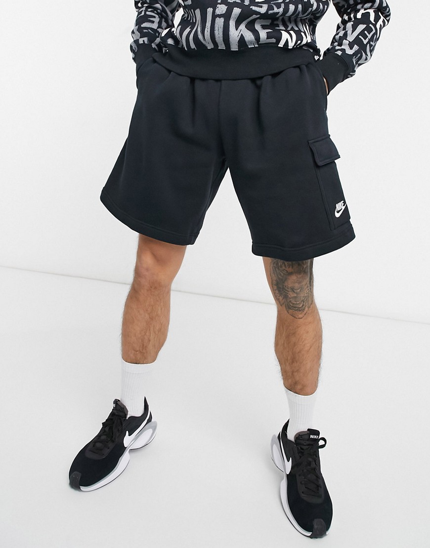 Nike Club cargo shorts in black