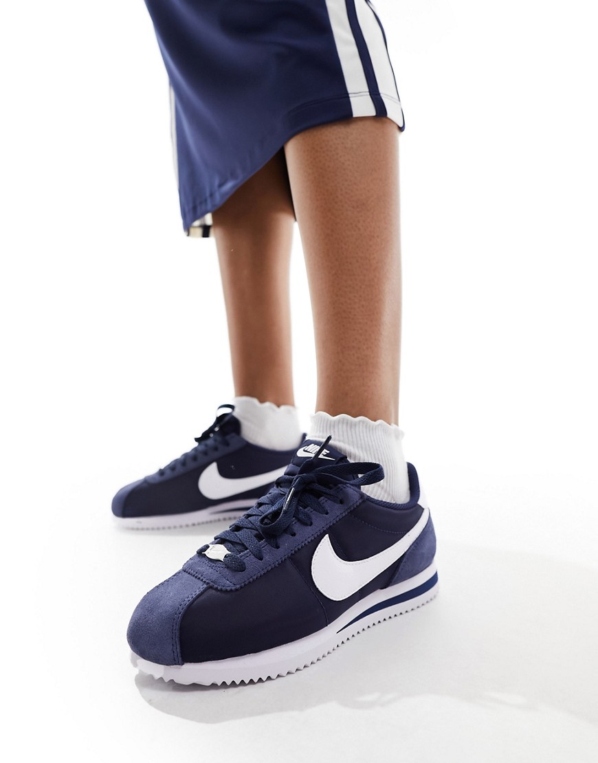 Nike Cortez nylon sneakers in navy