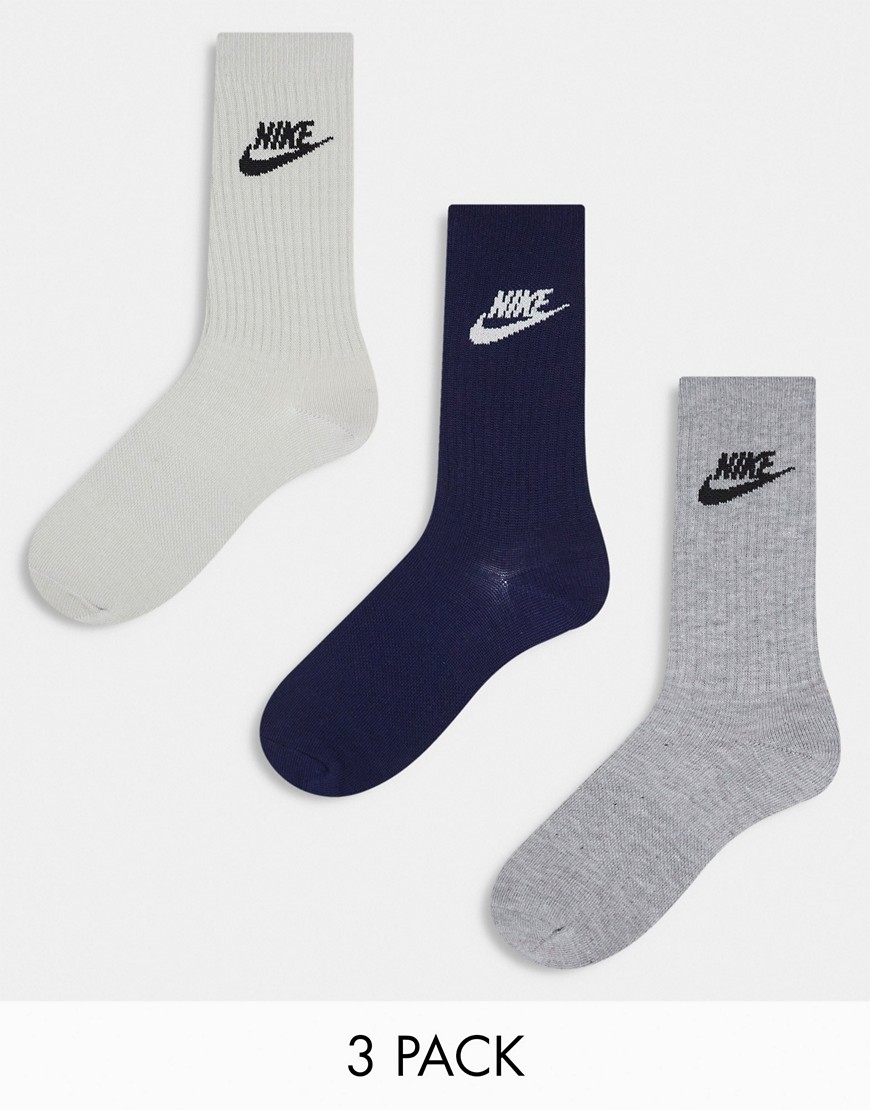Nike Everyday Essential 3 pack ankle socks in multi