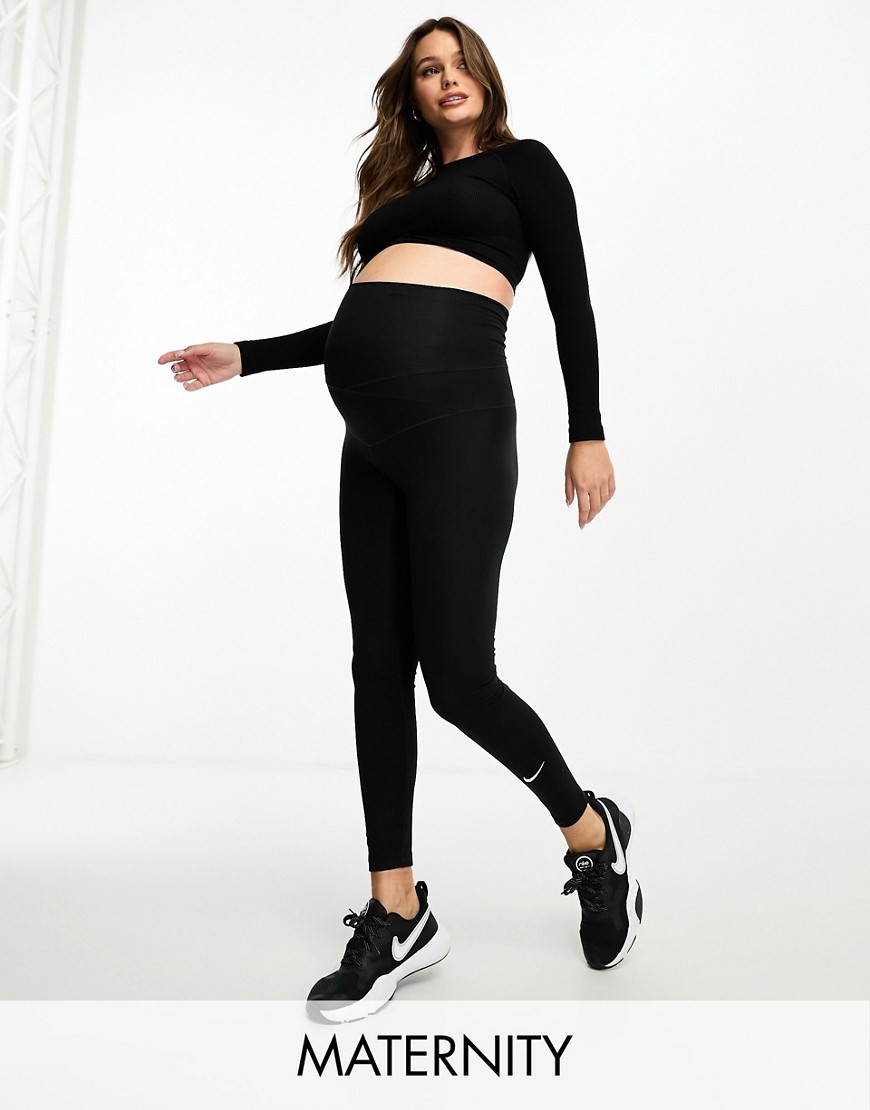 Nike Training Maternity Dri-FIT One high-waisted leggings in black