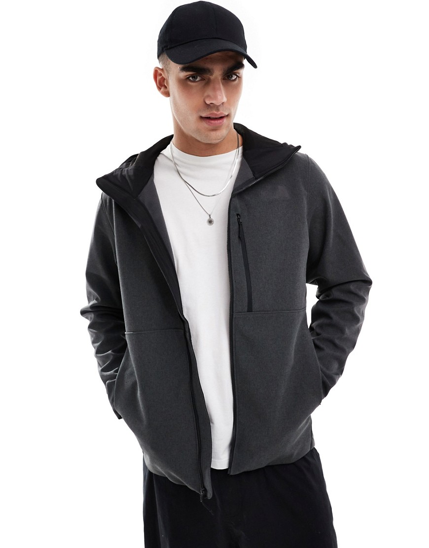 The North Face Apex full zip hooded jacket in dark gray