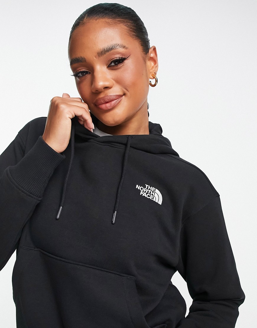 The North Face Essential oversized hoodie in black Exclusive at ASOS
