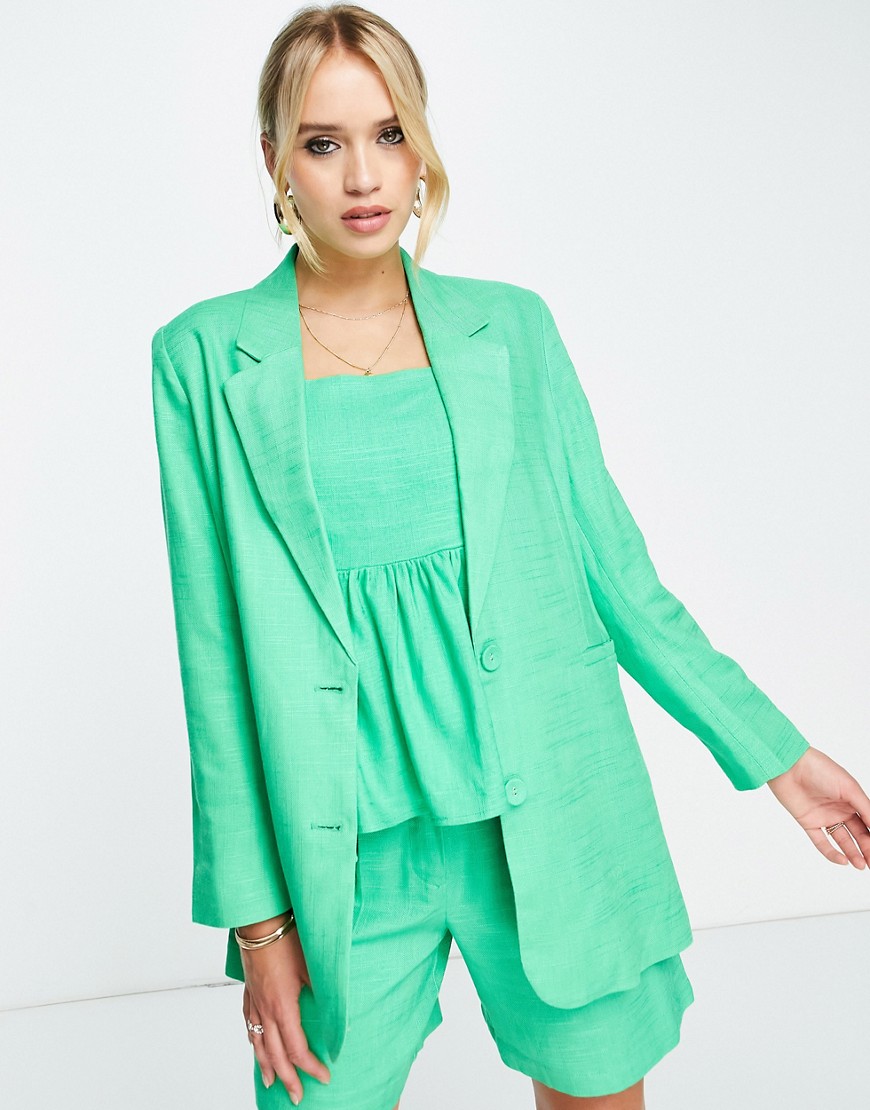 Y.A.S tailored blazer in green - part of a set
