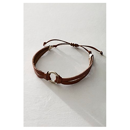 FreePeople County Lines Leather Bracelet