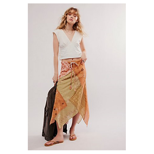FreePeople Ainslee Embroidered Maxi Skirt