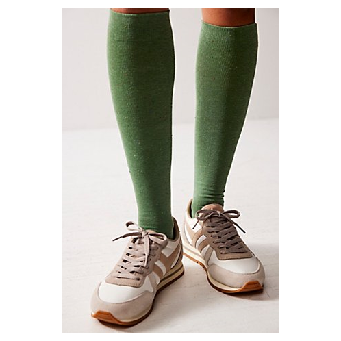 FreePeople Recycled Cotton Green Compression Socks