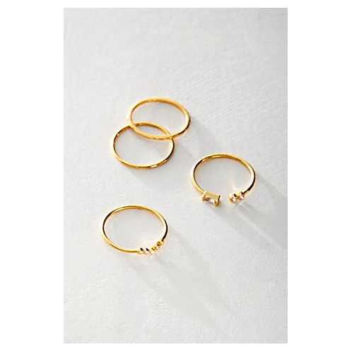 FreePeople Jenae Gold Plated Ring Set