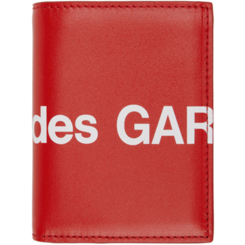 COMME des GARCONS WALLETS Red Huge Logo Bifold Wallet