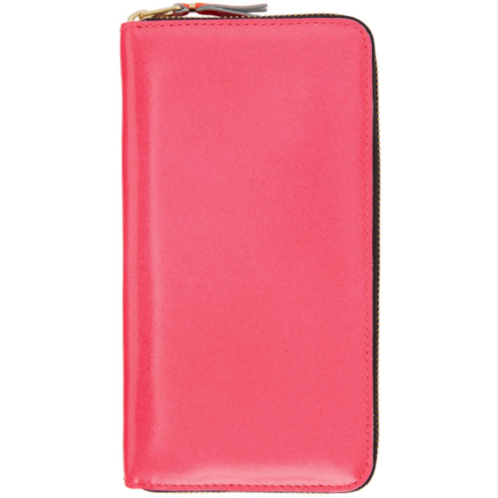 COMME des GARCONS WALLETS Pink Super Fluo Zip Wallet