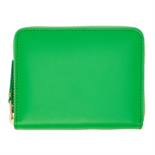 COMME des GARCONS WALLETS Green Leather Multicard Zip Card Holder