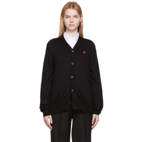 COMME des GARCONS PLAY Black Small Heart Patch Cardigan