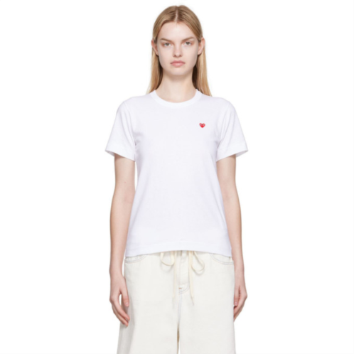 COMME des GARCONS PLAY White Small Heart Patch T-Shirt
