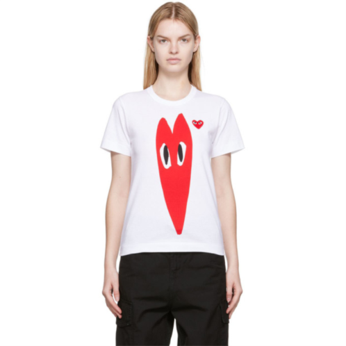 COMME des GARCONS PLAY White Squished Heart T-Shirt