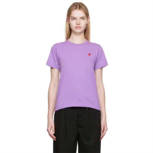 COMME des GARCONS PLAY Purple Small Heart Patch T-Shirt