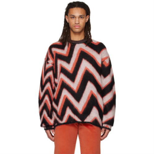 Paul Smith Orange & Black Zig-Zag Sweater