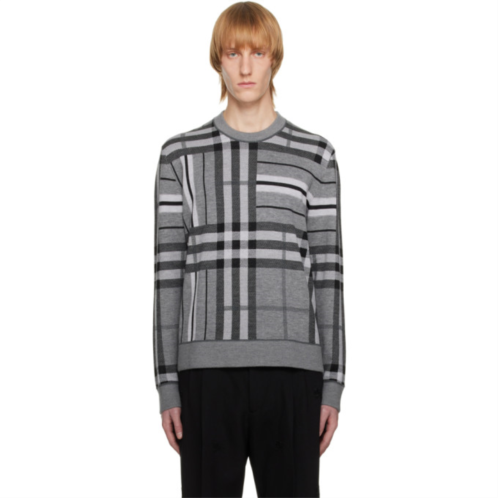 Burberry Gray Jacquard Sweater