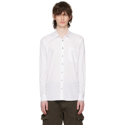 Moncler White Press-Stud Shirt