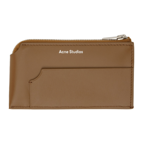 Acne Studios Brown Zip Wallet