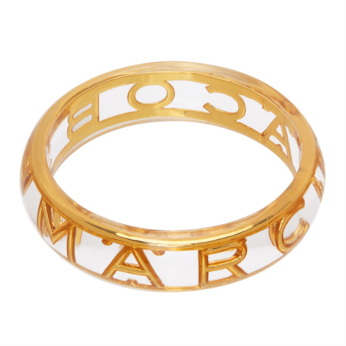 Marc Jacobs Gold & Transparent The Monogram Cuff Bracelet