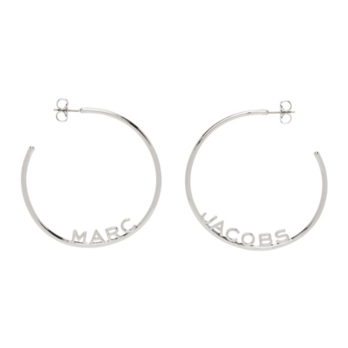 Marc Jacobs Silver The Monogram Hoop Earrings