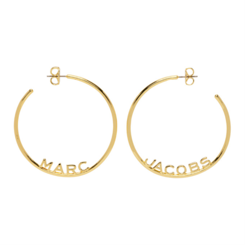 Marc Jacobs Gold The Monogram Hoops Earrings