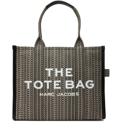 Marc Jacobs Beige & Black The Large Tote Tote
