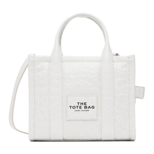 Marc Jacobs White The Croc-Embossed Small Tote