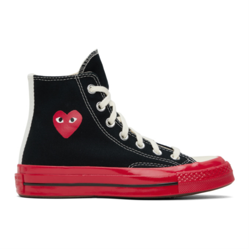 COMME des GARCONS PLAY Black & Red Converse Edition PLAY Chuck 70 High-Top Sneakers