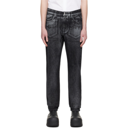 Givenchy Black Painted Jeans