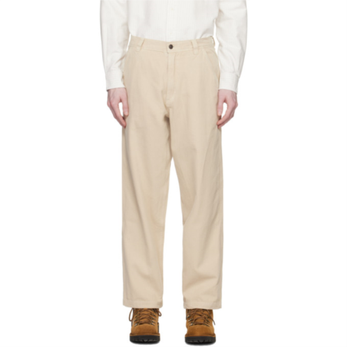 Adsum Beige Pigment-Dyed Trousers