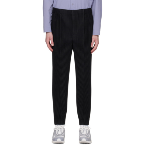 HOMME PLISSEE ISSEY MIYAKE Black Pleats Bottoms 1 Trousers