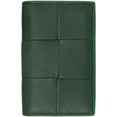 Bottega Veneta Green Flap Card Case