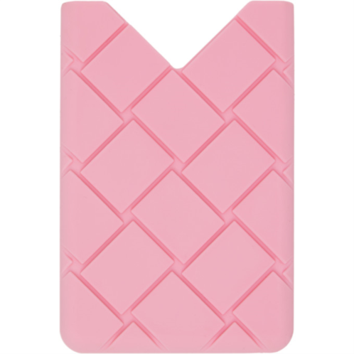 Bottega Veneta Pink Intrecciato Card Case