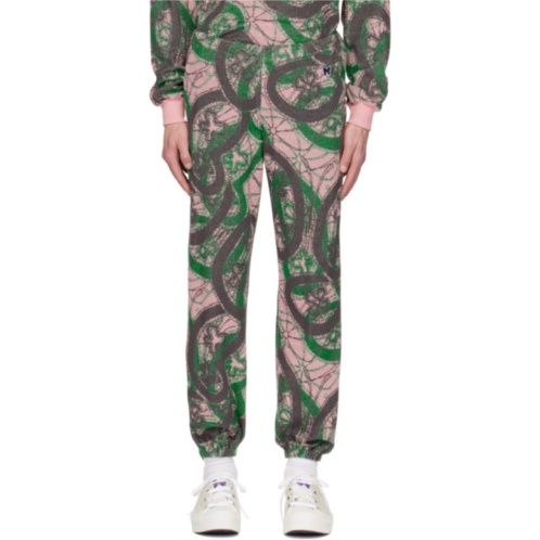 NEEDLES Green Zipped Sweatpants