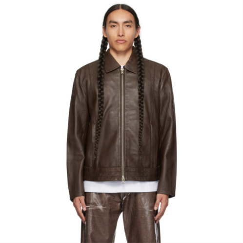 Diesel Brown L-Hudson Leather Jacket