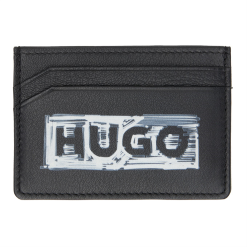 Hugo Black Printed Card Holder