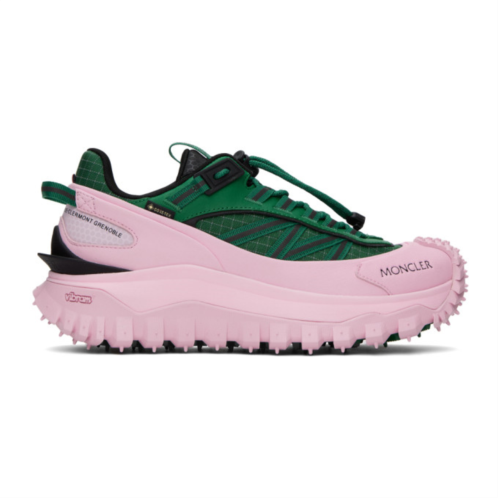 Moncler Green & Pink Trailgrip GTX Sneakers