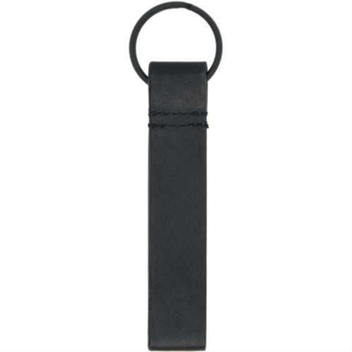 Common Projects Black Leather Keychain
