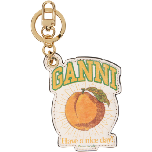 GANNI Off-White Peach Keychain